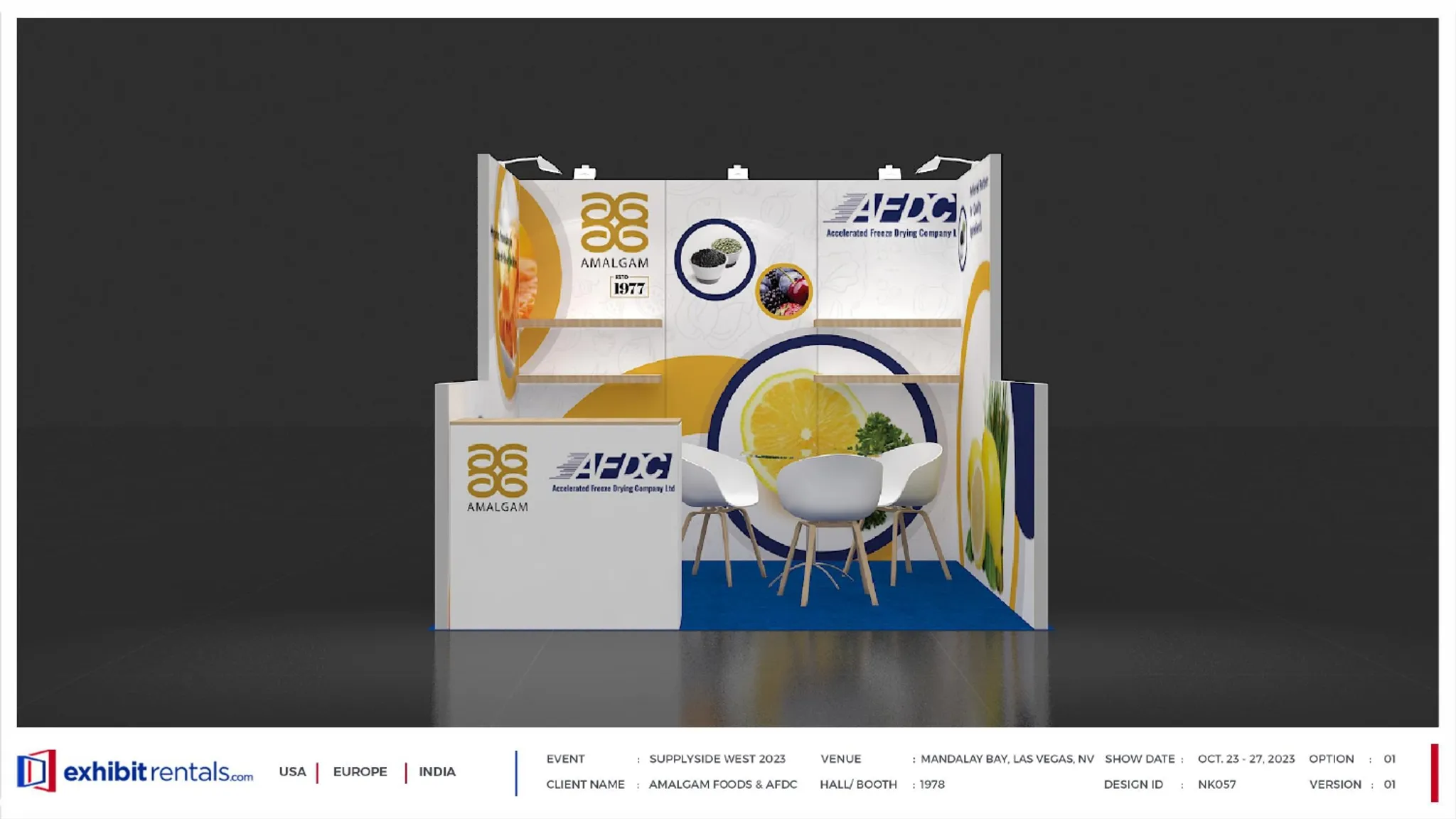 10x10 Inline booth design by Exhibit-Rentals